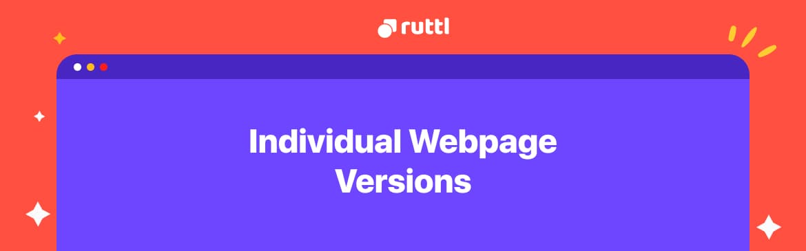 Share individual webpage versions as links