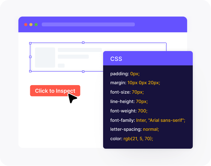 View and inspect CSS